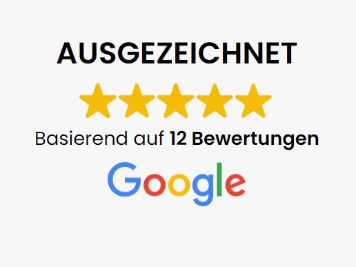 5 Sterne und text google bewertung ausgezeichnet